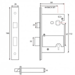 FROM THE ANVIL 91055 - BS 5 LEVER 2.5 INCH SASHLOCK BLACK
