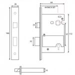 FROM THE ANVIL 91055 - BS 5 LEVER 2.5 INCH SASHLOCK BLACK