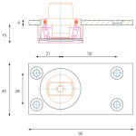 EXIDOR 2000/4F - FLOOR PIVOT 400 KG