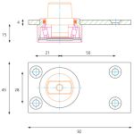 EXIDOR 2000/4F - FLOOR PIVOT 400 KG