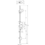 FROM THE ANVIL 91910 - ESPAGNOLETTE DOOR KEEP SET FOR 57MM DOOR