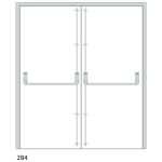 EXIDOR 284 - DOUBLE DOOR SET FOR NON-REBATED DOUBLE DOORS