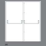 EXIDOR 285 - DOUBLE DOOR SET FOR REBATED DOUBLE DOORS