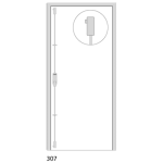 EXIDOR 307 - PUSH PAD SINGLE PANIC BOLT WITH HORIZONTAL PULLMAN LATCHES