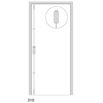 EXIDOR 310 - PUSH PAD SINGLE PANIC BOLT WITH VERTICAL PULLMAN LATCHES