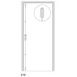 EXIDOR 310 - PUSH PAD SINGLE PANIC BOLT WITH VERTICAL PULLMAN LATCHES