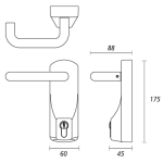 EXIDOR 322 - 322 LEVER OPERATED OUTSIDE ACCESS DEVICES