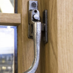 FROM THE ANVIL 33025 - PEWTER PATINA HANDMADE PEAR DROP LOCKING NIGHT VENT - LEFT HAND