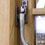 FROM THE ANVIL 33026 - PEWTER PATINA HANDMADE PEAR DROP LOCKING NIGHT VENT - RIGHT HAND