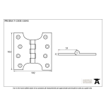FROM THE ANVIL 33043 - BLACK BALL BEARING PARLIAMENT HINGE 4 X 4 INCH