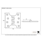 FROM THE ANVIL 33044 - PEWTER PATINA BALL BEARING PARLIAMENT HINGE 4 X 4 INCH