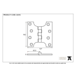 FROM THE ANVIL 33045 - BLACK BALL BEARING PARLIAMENT HINGE 4 X 5 INCH