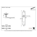 FROM THE ANVIL 33068 - PEWTER PATINA CROMWELL LEVER ESPAG LOCK SET ON BACKPLATE 92MM