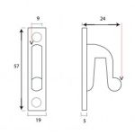 FROM THE ANVIL 33237 - BEESWAX WINDOW FASTENER HOOK PLATE