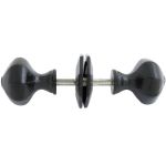 FROM THE ANVIL 33250 - BLACK OCTAGONAL MORTICE RIM KNOB SET