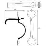 FROM THE ANVIL 33253 - BLACK HEAVY BEAN THUMB LATCH