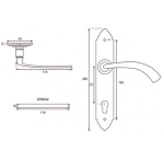 FROM THE ANVIL 33764 - BLACK GOTHIC CURVED ESPAG EURO LOCK SET