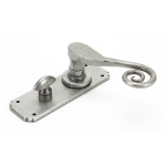 FROM THE ANVIL 33617 - PEWTER PATINA SPRUNG MONKEYTAIL LEVER ON BATHROOM BACKPLATE SET