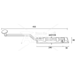 FROM THE ANVIL 33857 - BEESWAX FRENCH DOOR BOLT 10 INCH