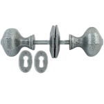 FROM THE ANVIL 33643 - PEWTER PATINA OCTAGONAL MORTICE RIM KNOB SET