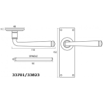 FROM THE ANVIL 33701 - PEWTER PATINA AVON LEVER LATCH ON BACKPLATE SET