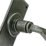 FROM THE ANVIL 33701 - PEWTER PATINA AVON LEVER LATCH ON BACKPLATE SET