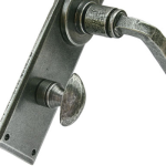 FROM THE ANVIL 33702 - PEWTER PATINA AVON LEVER BATHROOM ON BACKPLATE SET