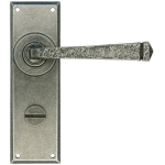 FROM THE ANVIL 33702 - PEWTER PATINA AVON LEVER BATHROOM ON BACKPLATE SET