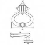 FROM THE ANVIL 33805 - PEWTER SHAKESPEARE DOOR KNOCKER