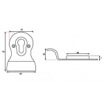 FROM THE ANVIL 33876 - PEWTER EURO DOOR PULL