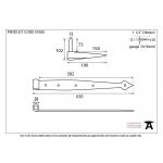 FROM THE ANVIL 91900 - EXTERNAL BEESWAX BAND AND SPIKE ARROW HEAD HINGE 24 INCH