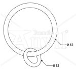 FROM THE ANVIL 33737 - PEWTER CURTAIN RING (EACH)