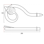 FROM THE ANVIL 33733 - PEWTER LEAF CURTAIN FINIAL (PAIR)