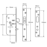 UNION 3M51 - 5 DETAINER CLUTCH MORTICE LOCK