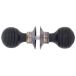 FROM THE ANVIL 83574 - EBONY WOODEN BEEHIVE MORTICE/RIM KNOB SET