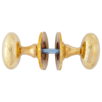 FROM THE ANVIL 83627 - CAST OVAL MORTICE/RIM KNOB SET - POLISHED BRASS