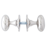 FROM THE ANVIL 83629 - CAST OVAL MORTICE/RIM KNOB SET - POLISHED NICKEL
