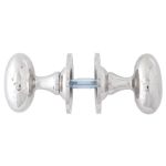 FROM THE ANVIL 83629 - CAST OVAL MORTICE/RIM KNOB SET - POLISHED NICKEL
