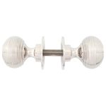 FROM THE ANVIL 83636 - POLISHED NICKEL BEEHIVE HOLLOW MORTICE/RIM KNOB SET
