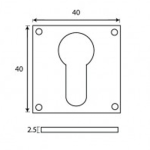 FROM THE ANVIL 83656 - PEWTER AVON EURO ESCUTCHEON