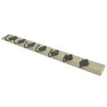 FROM THE ANVIL 83747 - COTTAGE COAT RACK - BEESWAX/OLIVE GREEN TIMBER