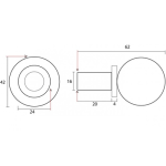 FROM THE ANVIL 83612 - BEESWAX BALL CURTAIN FINIAL (PAIR)