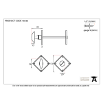FROM THE ANVIL 18336 - PEWTER PATINA DIAMOND BATHROOM THUMBTURN & RELEASE