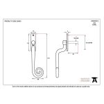 FROM THE ANVIL 20450 - BLACK DELUXE MONKEYTAIL  LOCKING ESPAG FASTENER - RIGHT HAND