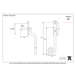 FROM THE ANVIL 20451 - BLACK DELUXE MONKEYTAIL  LOCKING ESPAG FASTENER - LEFT HAND