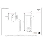 FROM THE ANVIL 20451 - BLACK DELUXE MONKEYTAIL  LOCKING ESPAG FASTENER - LEFT HAND