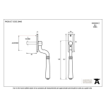 FROM THE ANVIL 20460 - BLACK TEARDROP REVERSIBLE LOCKING ESPAG FASTENER