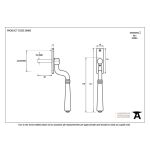 FROM THE ANVIL 20460 - BLACK TEARDROP REVERSIBLE LOCKING ESPAG FASTENER