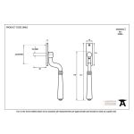FROM THE ANVIL 20462 - POLISHED CHROME TEARDROP REVERSIBLE LOCKING ESPAG FASTENER