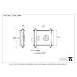 FROM THE ANVIL 33004 - OAK BOX LOCK WITH PEWTER PATINA FITTINGS